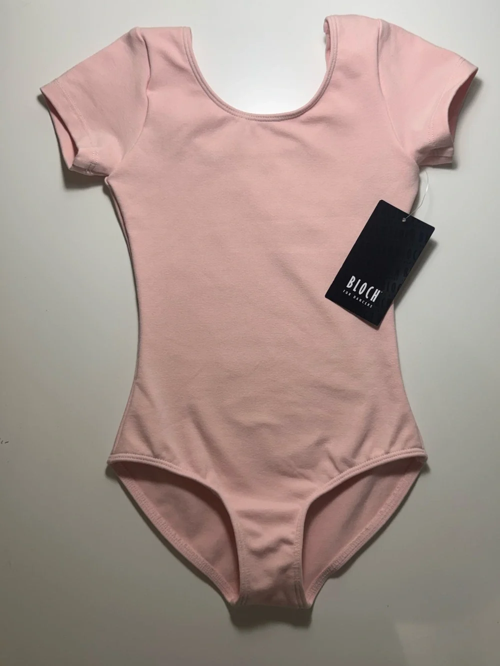BLOCH Girls Ballet Leotard Short Sleeve Pink Size 4-6 NWT Dancewear